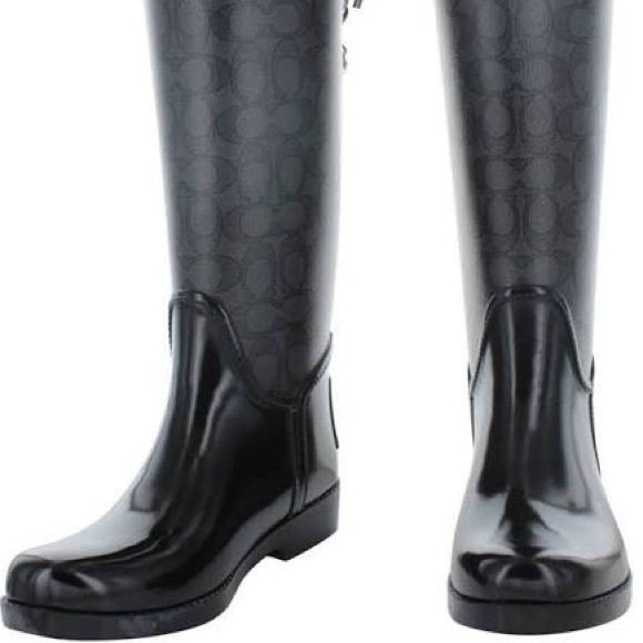 COACH TRISTEE BLACK SMOKE SIGNATURE LOGO - Picture 2 of 5